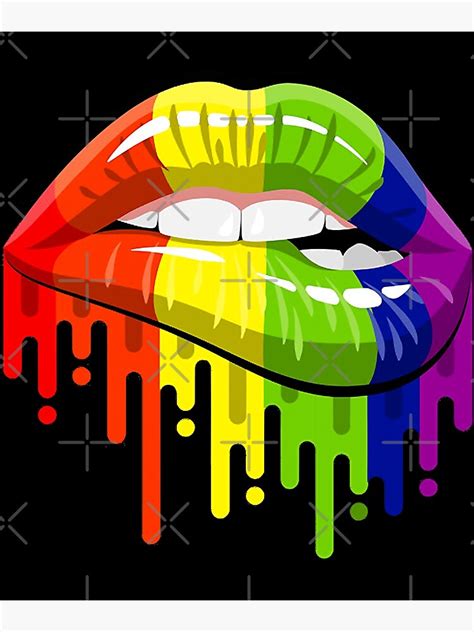 Lgbt Rainbow Lips Pride Gay Homosexual Lesbian Poster For Sale By Gardnewerd Redbubble