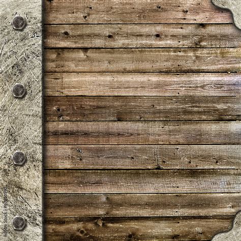 Wooden album cover with an iron rootlet Stock Photo | Adobe Stock