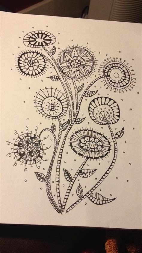 Doodle Art Beautiful Flowers Sketchbook