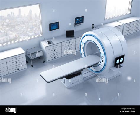 3d Rendering Mri Scan Machine Or Magnetic Resonance Imaging Scan Device