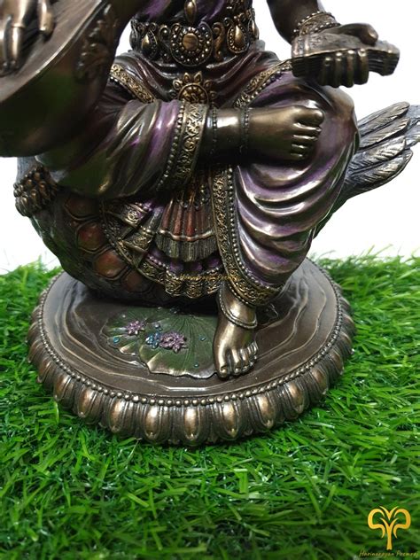 Saraswati Statue Sarasvati Statue Cm Bonded Bronze Etsy