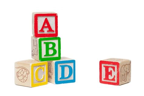 Premium Photo Wooden Alphabet Blocks Isolated On White