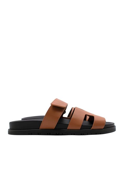 Hermes Naturel Calfskin Chypre Sandal Size 40 For Sale At 1stdibs