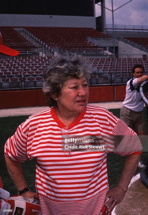 Owner Marge Schott of the Cincinnati Reds prior to a Reds game.... News ...