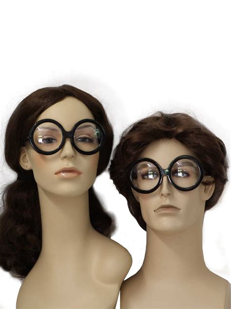 1960s Kiss Glasses 60s Style Made More Recently Kiss Unisex Black Round Frame Thick Plastic