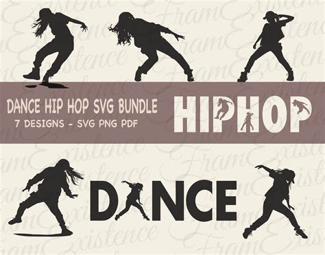 Hip Hop Dance SVG Bundle Music Svg Dance Silhouette SVG Cut Files Dance