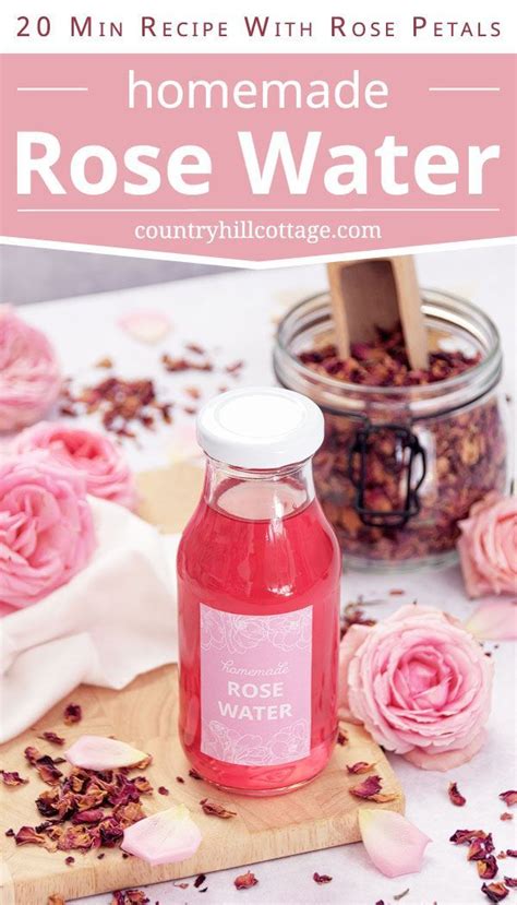 Bottle Of Homemade Rose Water Uses For Rose Water Rose Water For Skin