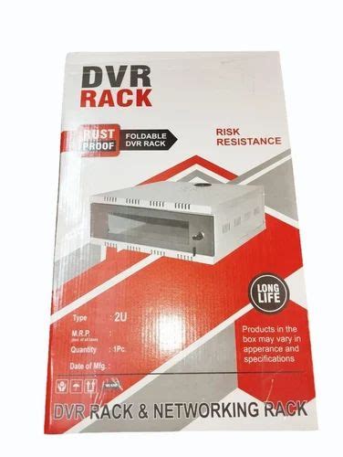 White And Grey GI Foldable DVR Rack 2U Storage Capacity 2 Kg Weight