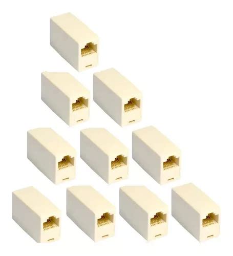 Union Ficha Rj45 Adaptador Hembra Hembra Empalme Cupla 10uni