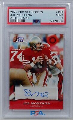 2022 Leaf Pro Set Sports JOE MONTANA Autograph Auto PSA JM2 PSA 9