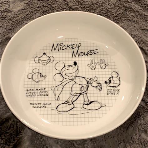 Disney Dining New Disney Sketchbook Mickey Mouse Dinner Plate