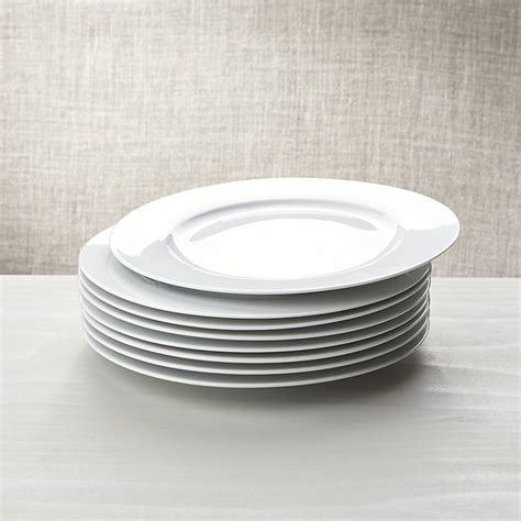 White Porcelain Dinner Plates Set of 8 | Dinner plates, Dinner plate ...