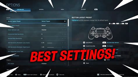 Best Modern Warfare Controller Settings Cod Mw Best Controls Youtube