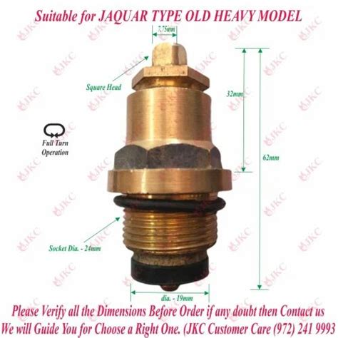 Brass JKC Jaguar Type Old Lock Heavy Tap Spindle For Water Tap 0 18 At