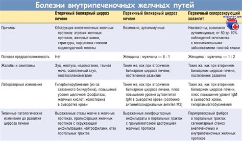 Вторичный билиарный цирроз - кратко с точки зрения внутренних болезней