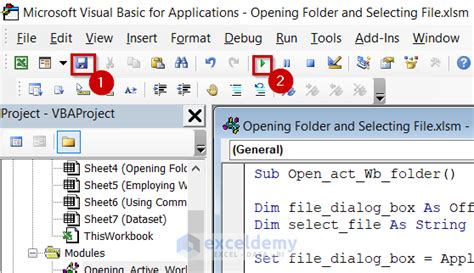 How To Open Folder And Select File Using Excel Vba 4 Examples