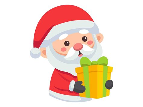 Santa Claus Chibi Sticker Element Christmas Illustration Collection