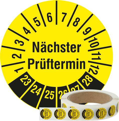 Prüfplakette Nächster Prüftermin Vinylfolie selbstklebend