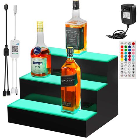 Buy VEVOR LED Lighted Liquor Bottle Display Shelf 16 Inch LED Bar