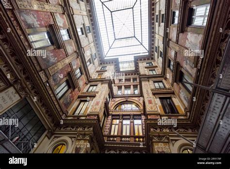 Galleria Sciarra Rome Lazio Italy May 10 2023 Passage With Frescoes