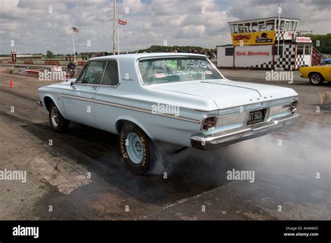 Classic Superstock Dragster Doing Burnout Stock Photo Alamy