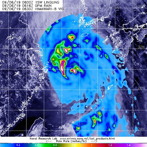 Gpm Satellite Finds Heavy Rainfall On Northern Side Of Typhoon Lingling