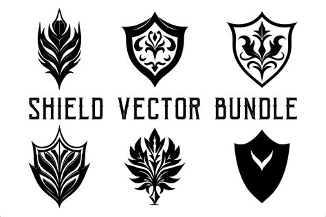 Silhouette of Shield Vector Set Bundle Graphic by amazinart · Creative Fabrica