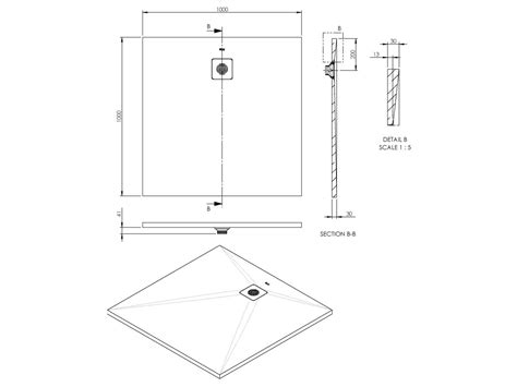 Roca Cyprus Stonex Shower Floor 1000 X 1000mm Cemento From Reece