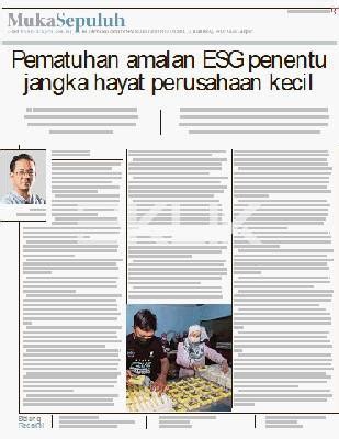 Pematuhan Amalan ESG Penentu Jangka Hayat Perusahaan Kecil KLiK