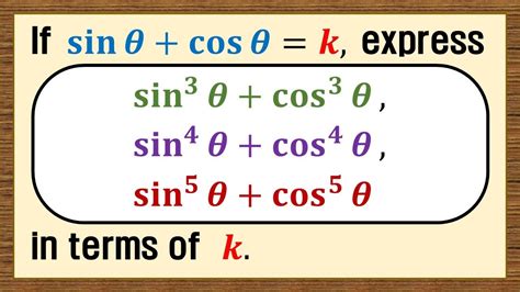 The Trigonometric Algebra Problem Sums Of Powers Of Sine And Cosine