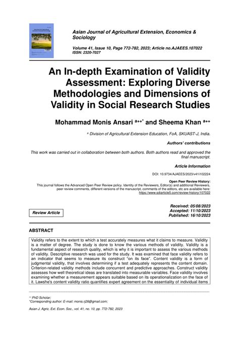 Pdf An In Depth Examination Of Validity Assessment Exploring Diverse