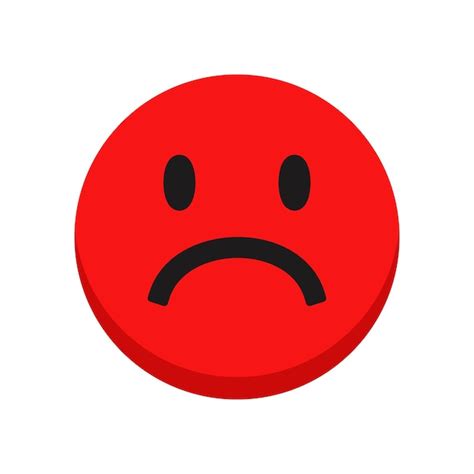 Emoji De Cara Triste Aislado Sobre Fondo Blanco Vector Premium