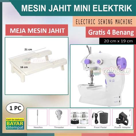 Rainbow 1 PC MESIN JAHIT MINI LISTRIK MEJA MESIN JAHIT Mesin