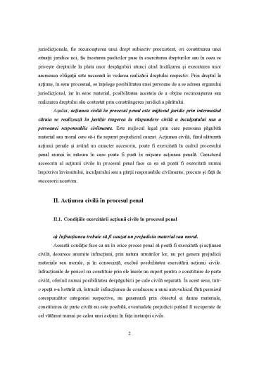 Ac Iunea Civil N Procesul Penal Referat Doc