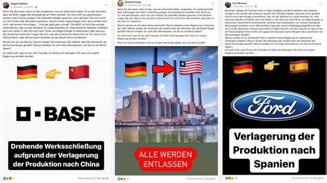 Energiekrise Fake Kampagne erfindet Werksschließungen großer Firmen