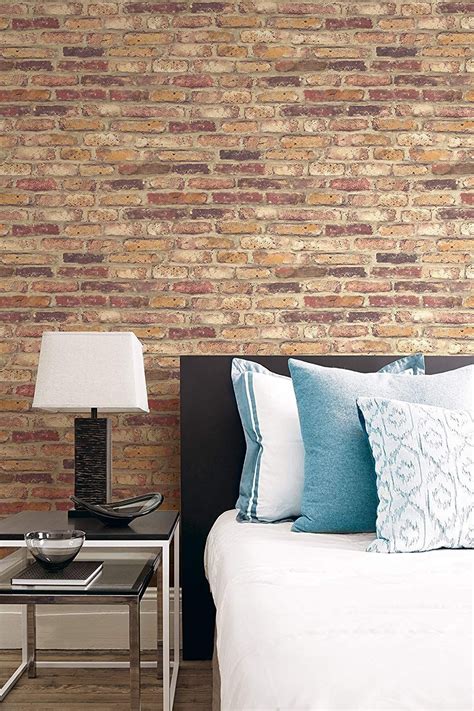 Nextwall Faux Rustic Red Brick Peel And Stick Wallpaper