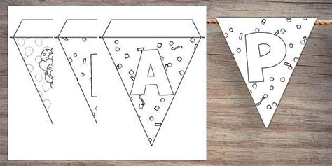 Colouring Birthday Bunting | Twinkl Party (Teacher-Made)