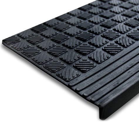 Outdoor Stair Tread Mats | Anti-slip Rubber Step Mat | Diamond | 25 x