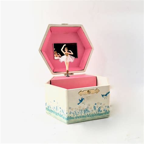 Vintage Musical Ballerina Jewelry Box Twirling Ballerina Music Box By Ellasatticvintage On