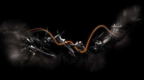 3D Black Abstract Wallpapers Group (76+)