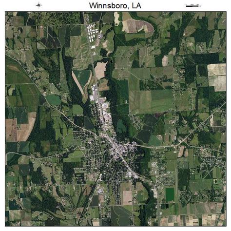 Aerial Photography Map of Winnsboro, LA Louisiana