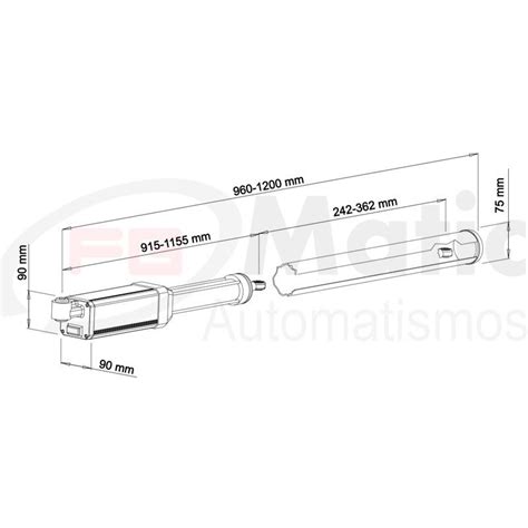 VDS PHV Kit Motor hidráulico para puerta batiente de una hoja