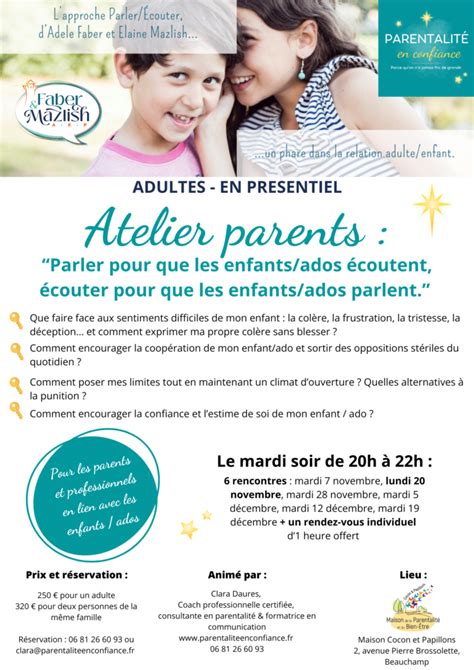 Atelier Parler Pour Que Les Enfants Ados Coutent Clara Daures