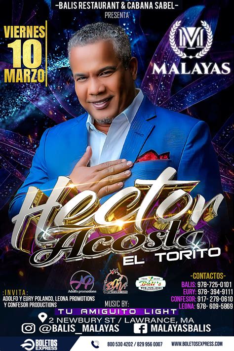 HECTOR ACOSTA EL TORITO Tickets BoletosExpress