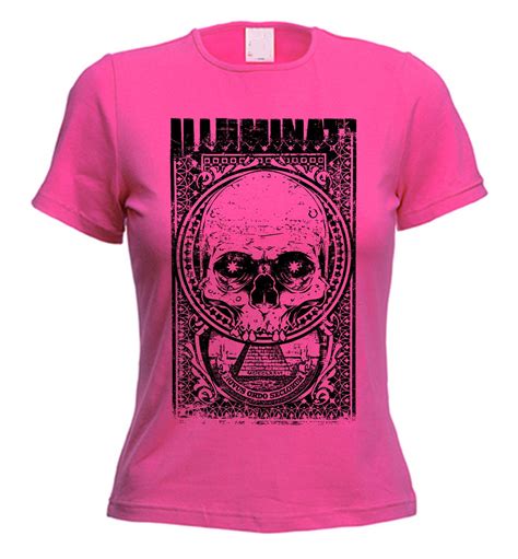 Illuminati Skull T Shirt Conspiracy Theory New World Order Colour