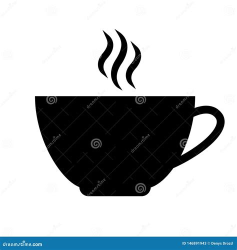 Icono Caliente Del Vector De La Taza De Caf Aislado En El Fondo Blanco