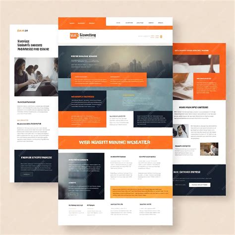 Premium Photo | Web newsletter template design