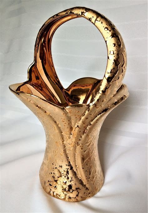 Vintage Dixon Art Studios 22k Weeping Bright Gold Handled Etsy Art