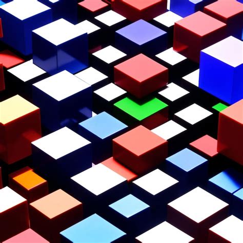 Premium AI Image | colorful 3d cubes background