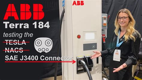 Abb Terra With Tesla Style Connector I E Nacs Or Sae J Youtube